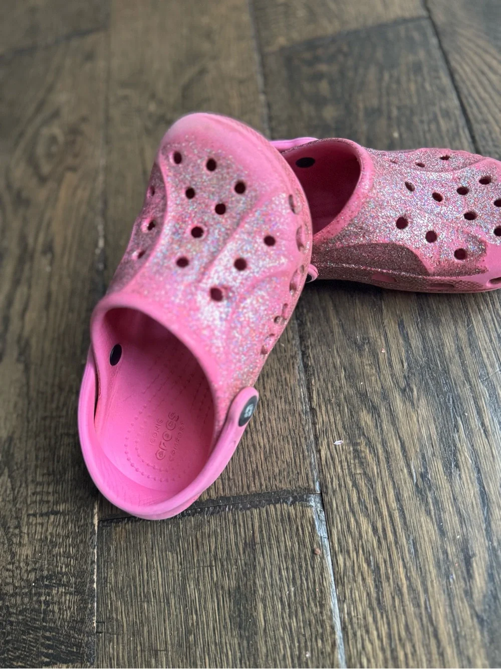 CROCS Kids Pink Glitter Clogs